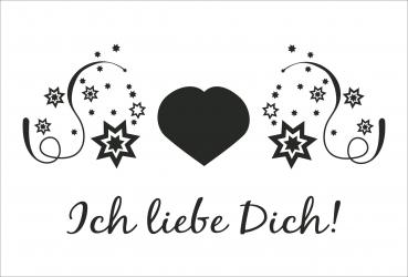 Dekoschild - Ich liebe Dich!