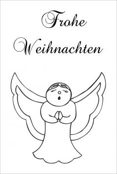 Dekoschild - Frohe Weihnachten + Engel