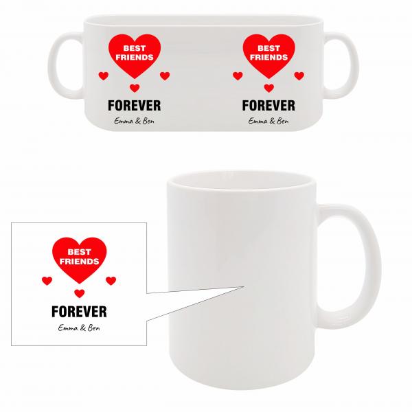 Tasse - Best friends forever - Wunschnamen