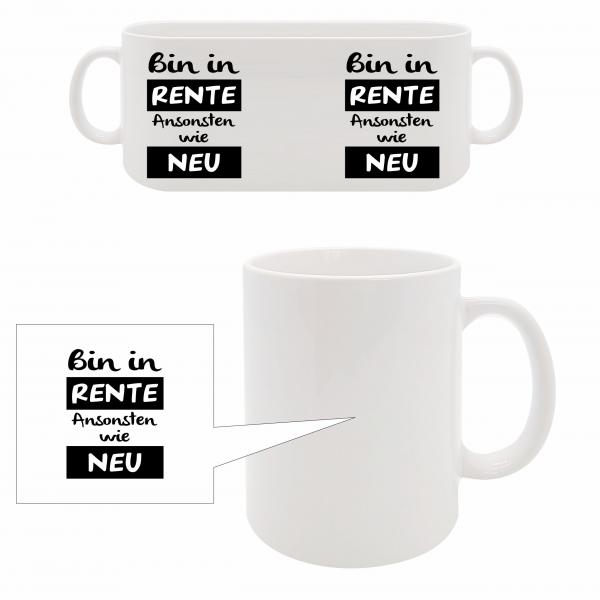 Tasse - Bin in Rente ansonsten wie neu