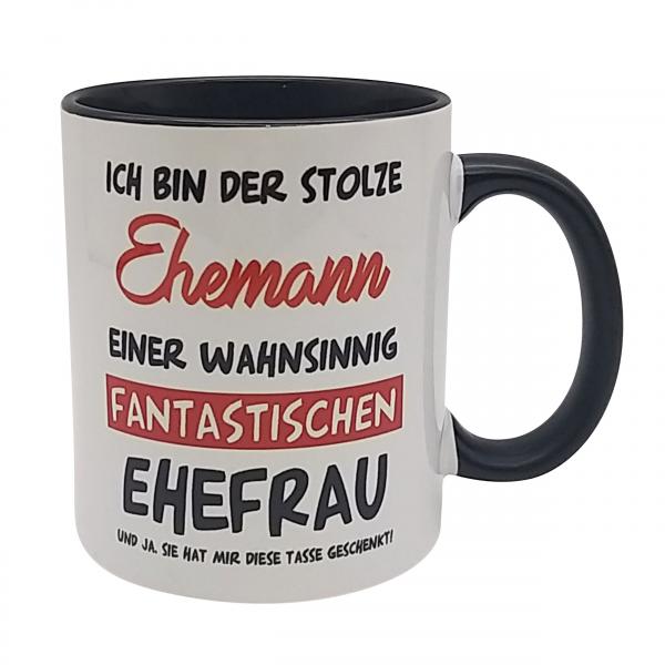 Tasse - Ehemann - fantastischen Ehefrau - rot/schwarz