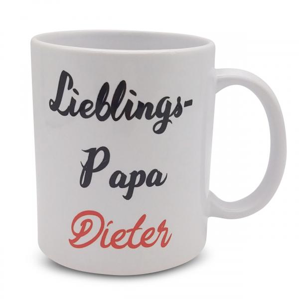 Tasse - Lieblings Papa + Wunschname