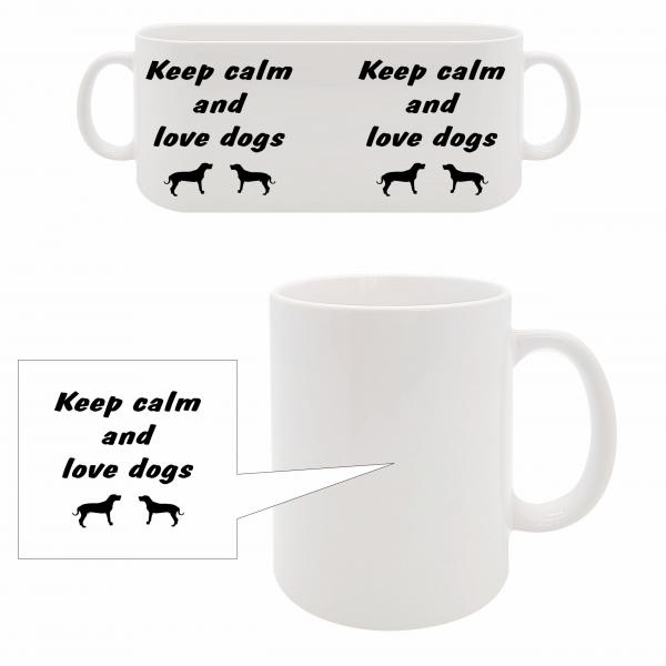 Tasse - Keep calm and love dogs... 2x Hund