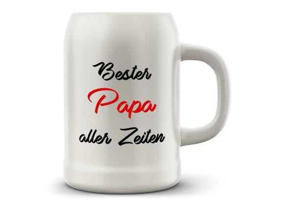 Bierkrug Vatertag - Bester Papa aller Zeiten - Ich liebe Dich