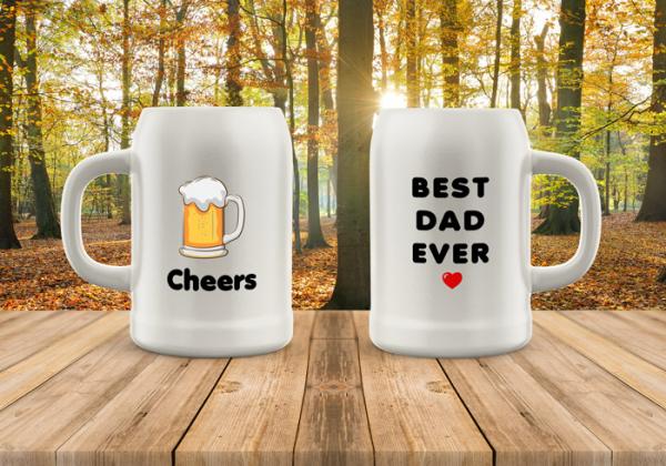 Bierkrug Vatertag - Cheers - Best dad ever