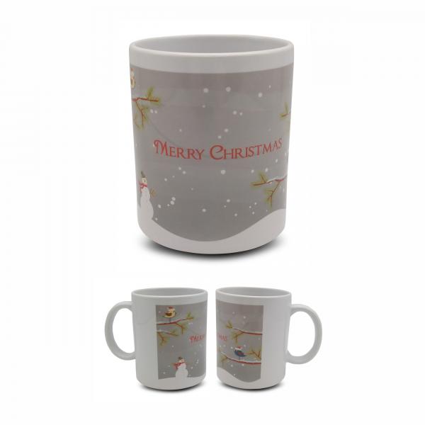 Tasse - Merry Christmas Schneemann mit Laterne