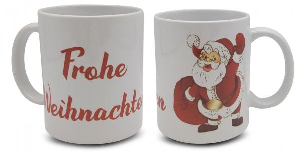 Tasse - Frohe Weihnachten Nikolaus mit Sack