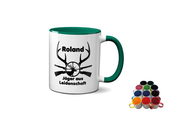 Tasse Jagd - Jäger aus Leidenschaft - personalisiert Wunschname Geschenk Jäger