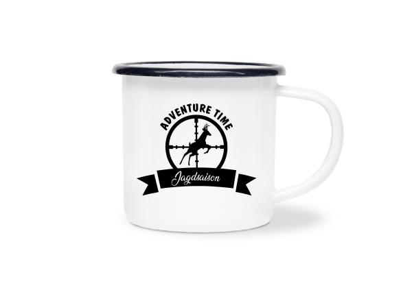 Tasse Adventure Time - Jagdsaison - Emaillebecher weiß - 2 Größen