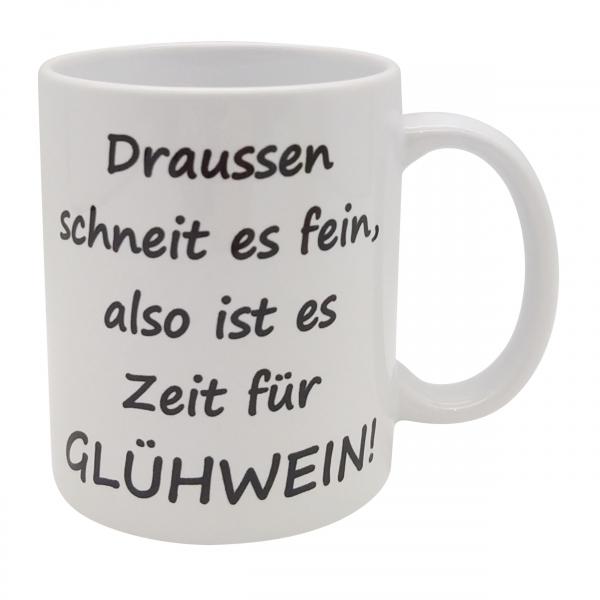 Tasse - Draussen schneit es fein, Glühwein