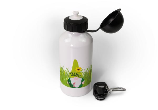 Kindertrinkflasche Frühling Gartenzwerg- Wunschname - 400ml