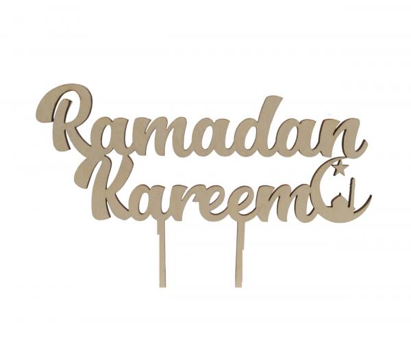 Tortenstecker Ramadan Kareem aus Holz