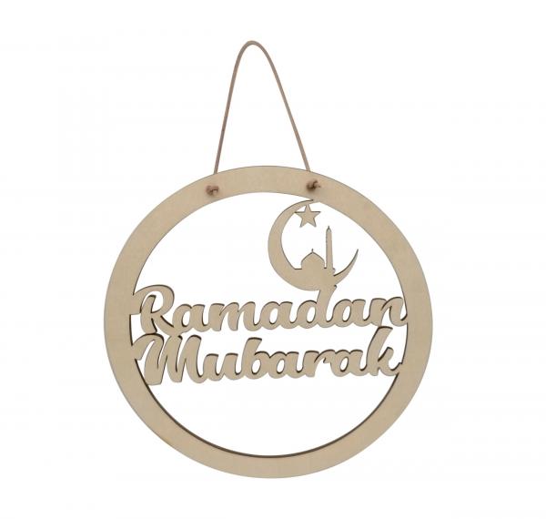 Holzring mit Ramadan Mubarak