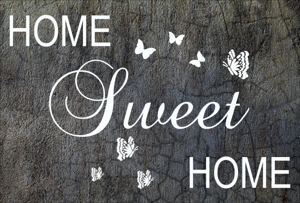 Dekoschild - HOME Sweet HOME + Schmetterlinge