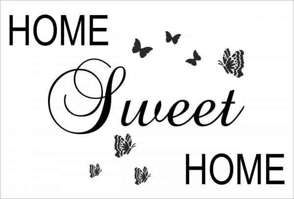 Dekoschild - HOME Sweet HOME + Schmetterlinge