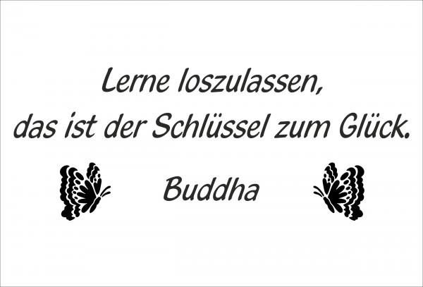 Dekoschild - Lerne loszulassen... (Buddha)