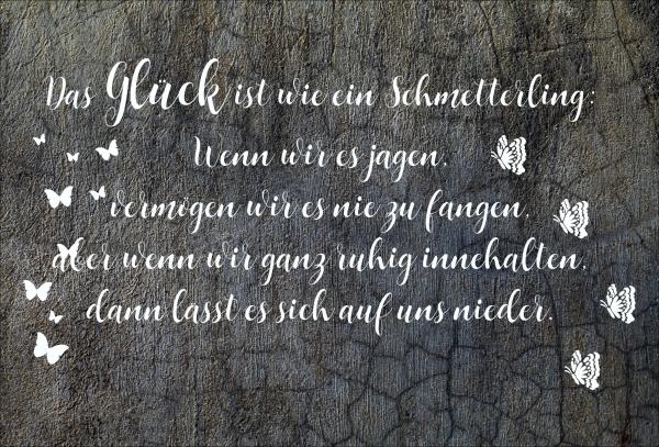 Dekoschild - Das Glück ist wie ein Schmetterling