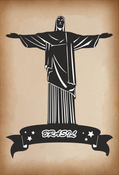 Dekoschild - Cristo Redentor Brasilien