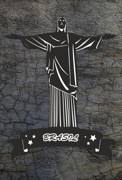 Dekoschild - Cristo Redentor Brasilien