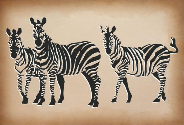 Dekoschild - Zebras