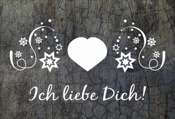 Dekoschild - Ich liebe Dich!