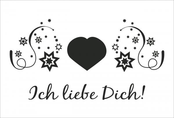 Dekoschild - Ich liebe Dich!