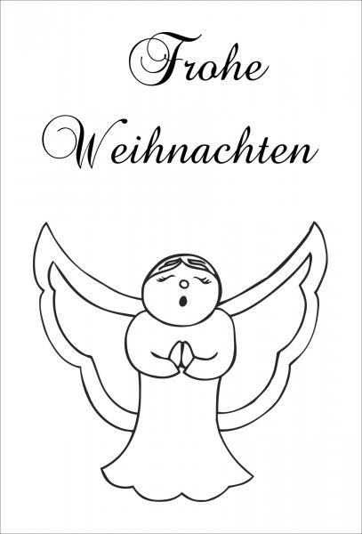 Dekoschild - Frohe Weihnachten + Engel