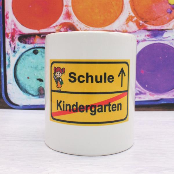 Spardose Schulanfang - Schild Schule/Kindergarten Mädchen