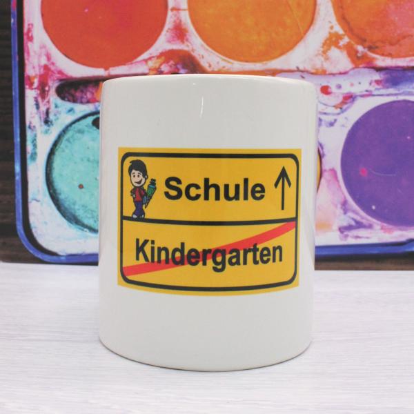 Spardose Schulanfang - Schild Schule/Kindergarten Junge