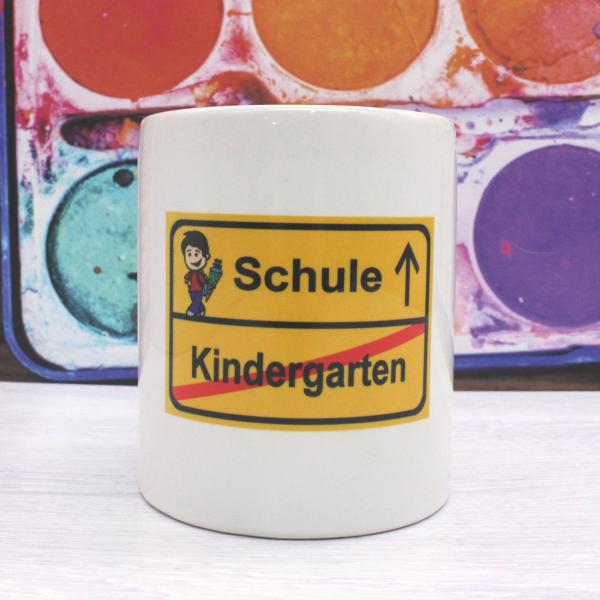 Spardose Schulanfang - Schild Schule/Kindergarten Junge