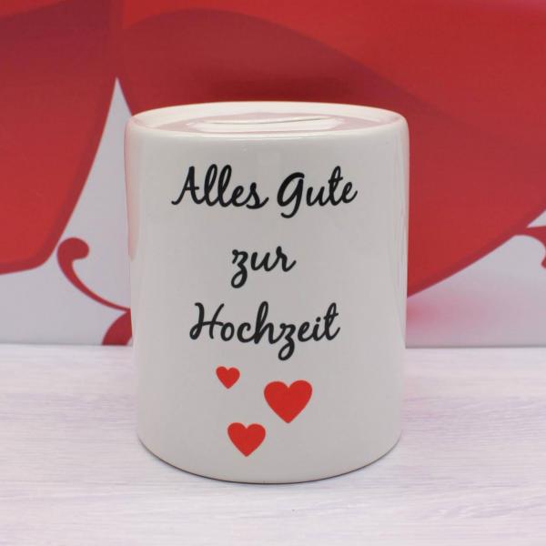 Spardose Liebe/Hochzeit - Liebe ist...das wunderschönste Gefühl auf der Welt! Alles Gute zur Hochzeit