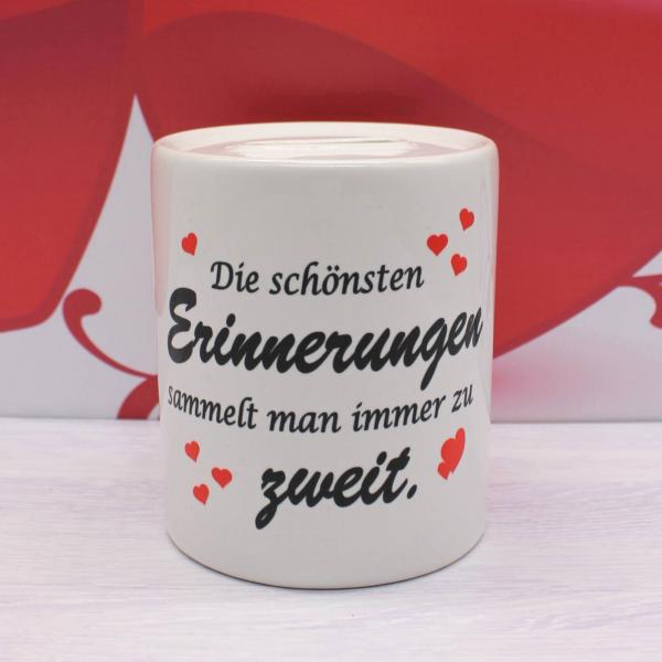 Spardose Liebe/Hochzeit - Die schönsten Erinnerungen sammelt man immer zu zweit. Alles Liebe zur Hochzeit